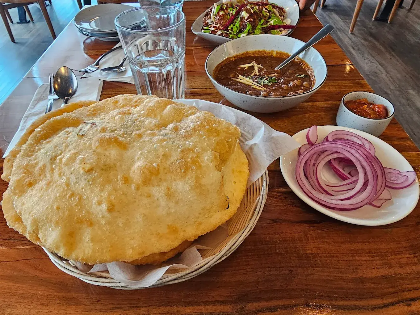 Chole Bhature served fresh at Garam Masala Indian and Sweets, Edmonton