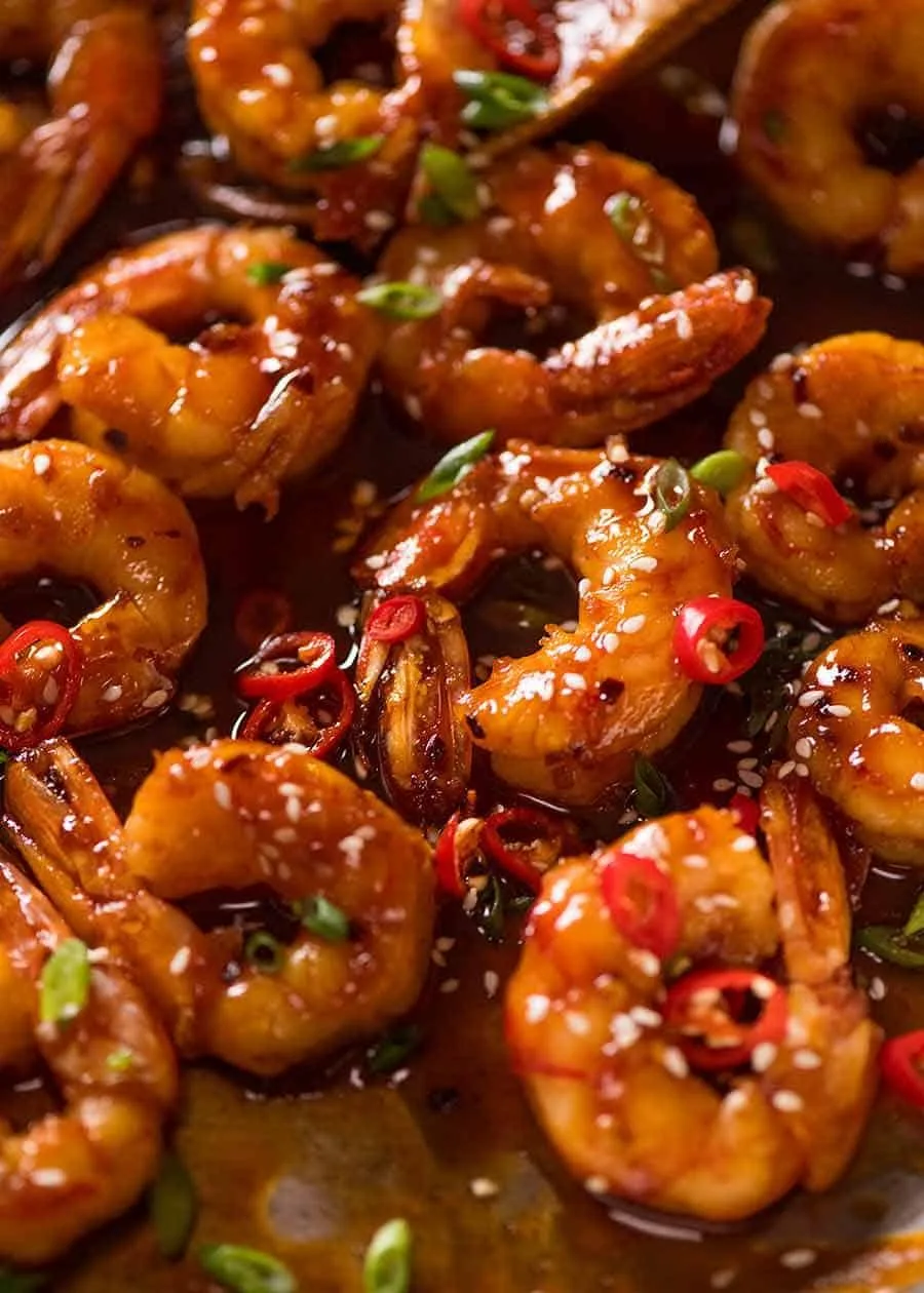 Golden Chilli Prawns at Garam Masala Indian and Sweets